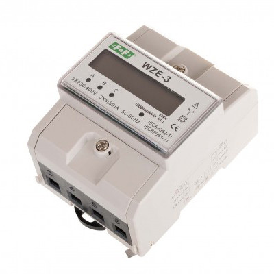 Трехфазный электрический счётчик WZE-3, 80A - фото №1