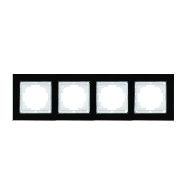 Рамка Nilson Alegra скло чорне 4-на ( 25BL0094 )