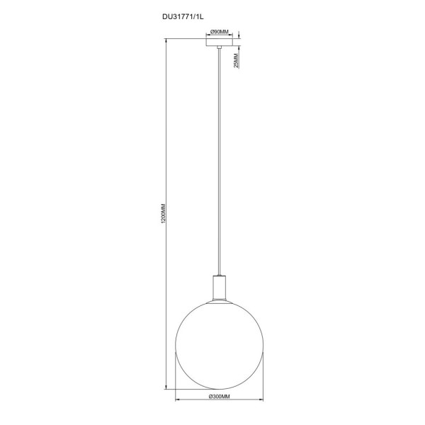 Підвісний світильник, люстра Zuma Line 5905316693685 Nua E27 1x25W IP20 золотий - фото №1