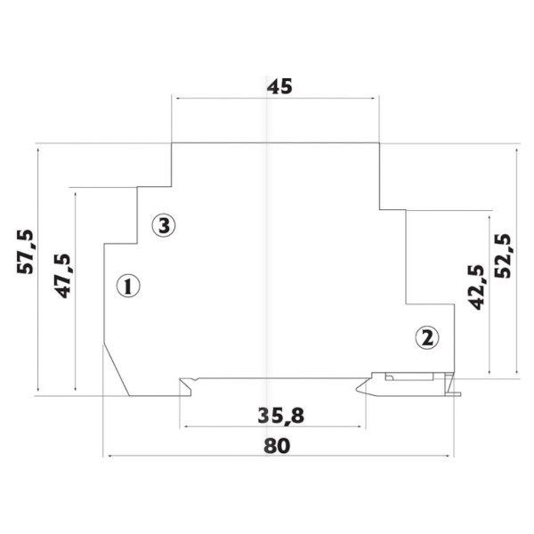 Дзвінок-зуммер на DIN-рейку ETI 002413001 BE 220 (220V) - фото №2