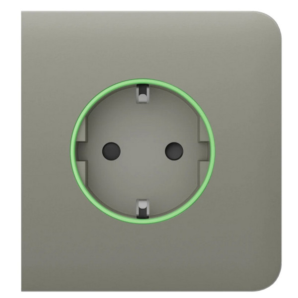 Центральная панель умной розетки Ajax 59998.163.OL SideCover Smart для OutletCore оливковая (38798)