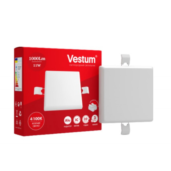 Безрамочный светильник Vestum 1-VS-5511 11Вт 4100К квадратный - фото №1