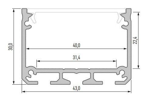 Профиль для светодиодной ленты Lumines ILEDO серебро - фото №4