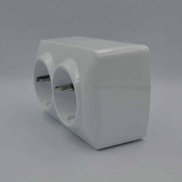 Розетка ALSU біла 2-на з заземленням ( 504-010200-907 ) - фото №2