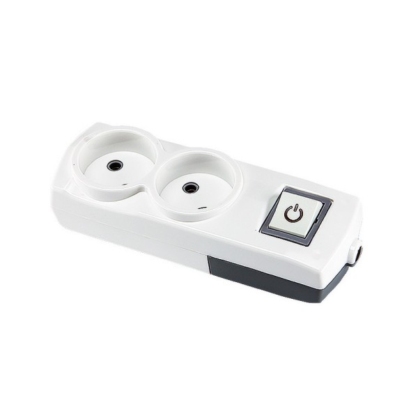 Колодка Violux 2-я без заземления с выключателем ( 910130 )