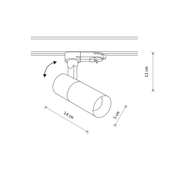 Трековий світильник Nowodvorski 10390 CTLS Tinos LED 1x10W 3000K 950Lm IP20 білий - фото №4