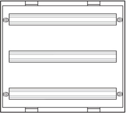Вставной блок Hager UD32B3 Univers для модульных аппаратов 3х24М 450x500мм - фото №1
