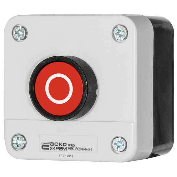 Одномісний пост Аско-Укрем XAL-B112 з кнопкою «Стоп» (A0140020002)