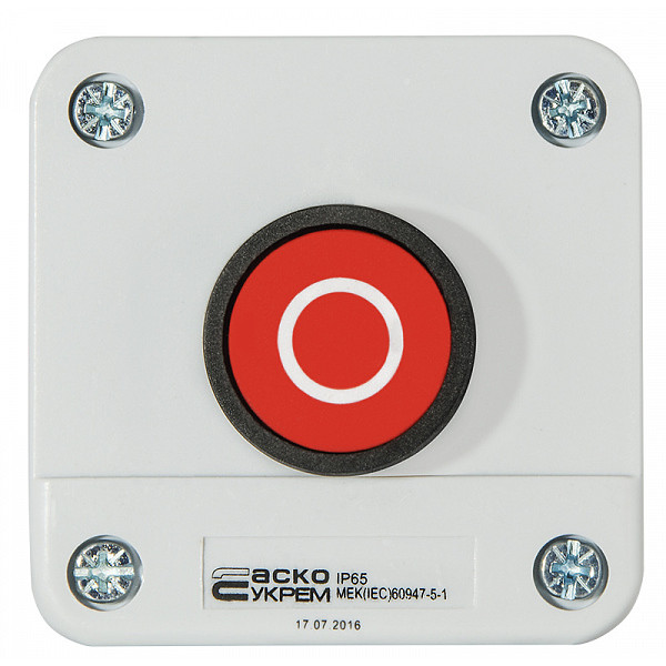 Одномісний пост Аско-Укрем XAL-B112 з кнопкою «Стоп» (A0140020002) - фото №1