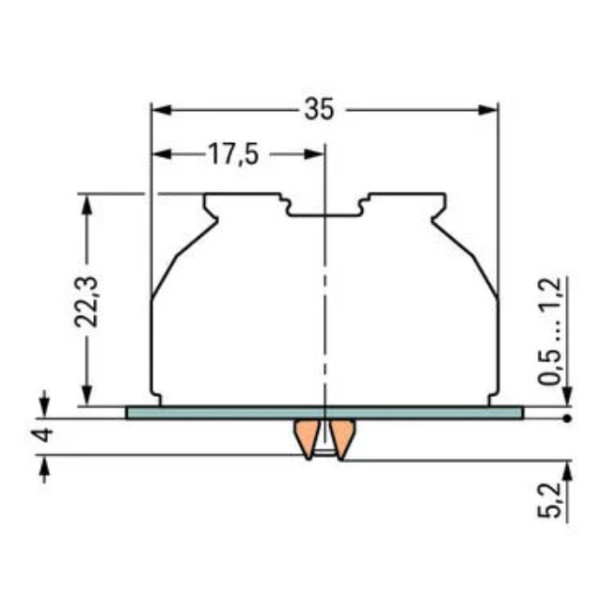 Клемма Wago 862-9515 1+3+5 PE-N-L1-L2-L3 - фото №6