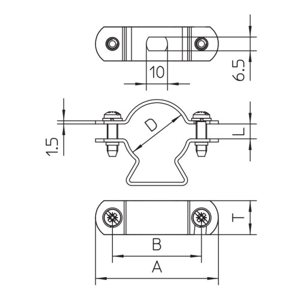 Держатель проводника OBO Bettermann (5408056) isCon H VA из нержавеющей стали - фото №1