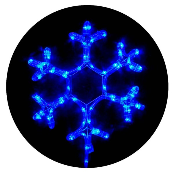 Вулична LED гірлянда Delux EN MOTIF Snowflake (90012962) 40см 12 миготливих діодів IP44 (синє світло)