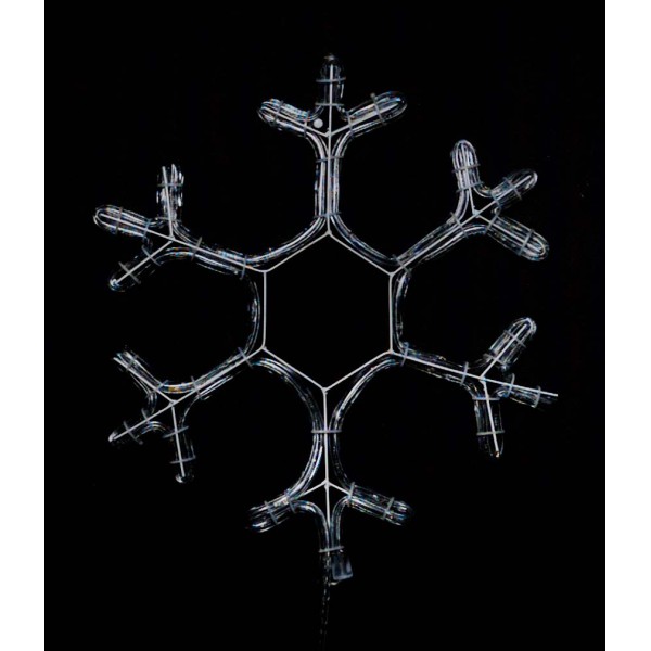 Вулична LED гірлянда Delux EN MOTIF Snowflake (90012962) 40см 12 миготливих діодів IP44 (синє світло) - фото №2