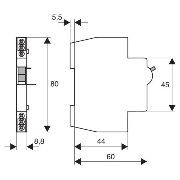 Додатковий контакт Schrack BD900006 1НО+1НЗ для BM/BO/BE - фото №7