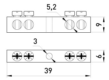 Нулевая шина E.Next e.bsc.stand.20.4 4 отверстия 20А (s055001) - фото №1