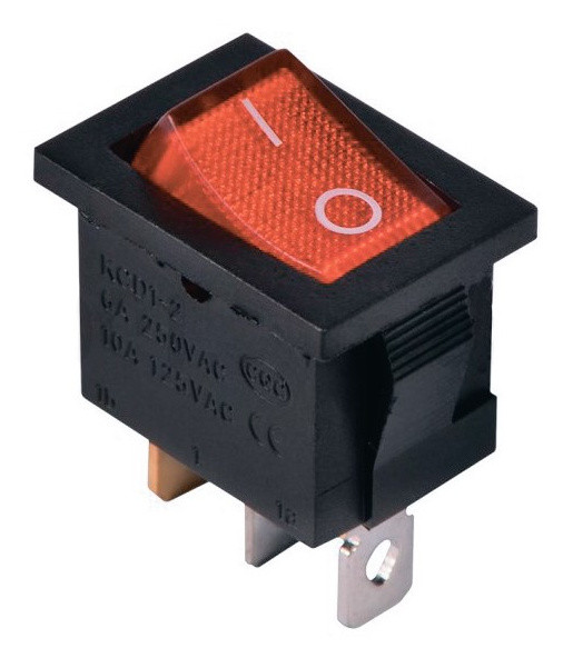 Переключатель TNSy KCD1-2-101N R/B с подсветкой красный (TNSy5500689)