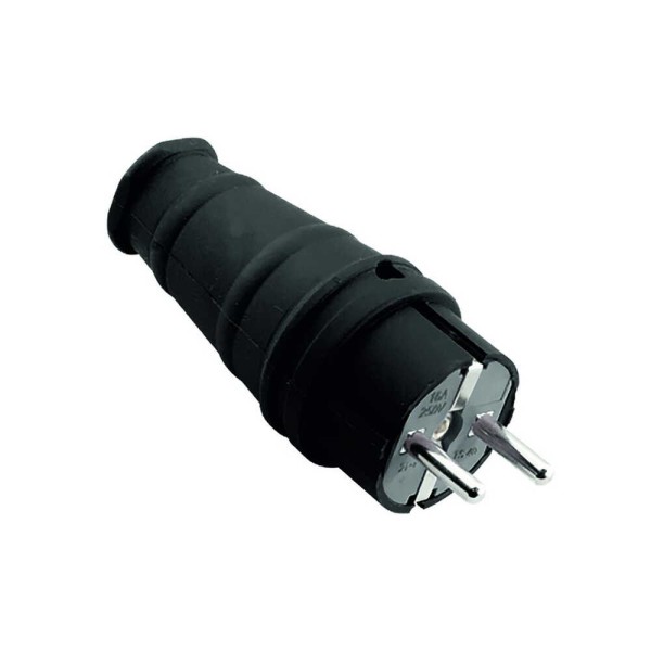 Вилка штепсельная Violux каучук прямая ( 930600 )