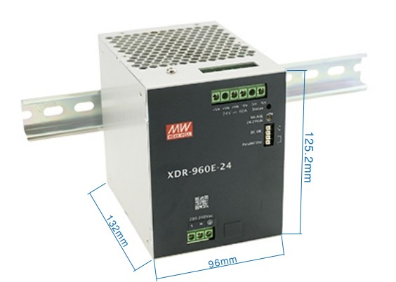 Блок питания Mean Well на DIN-рейку 960W DC48V 20A (XDR-960E-48) - фото №1