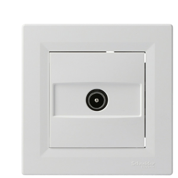 Розетка TV оконечная белая Asfora, EPH3200121