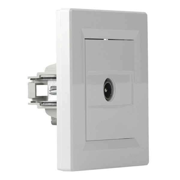 Розетка TV оконечная белая Asfora, EPH3200121 - фото №1