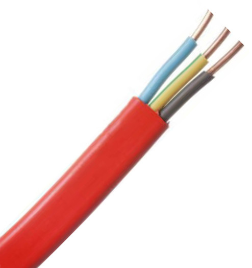 Красный кабель ELCOR 110116 ВВГ-П нгд 3х1,5 - фото №1