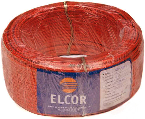 Красный кабель ELCOR 110116 ВВГ-П нгд 3х1,5 - фото №2