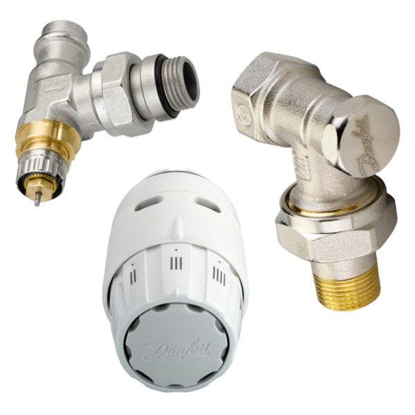 Термостатичний комплект кутовий Danfoss 013G2219 RAS-C2+RA-N+RLV-S 1/2''