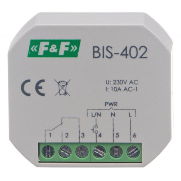 Імпульсне реле F&F BIS-402 220В 10А