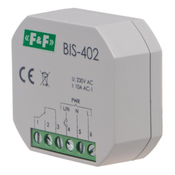 Імпульсне реле F&F BIS-402 220В 10А - фото №1