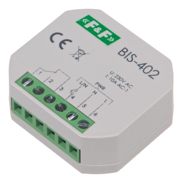 Імпульсне реле F&F BIS-402 220В 10А - фото №2