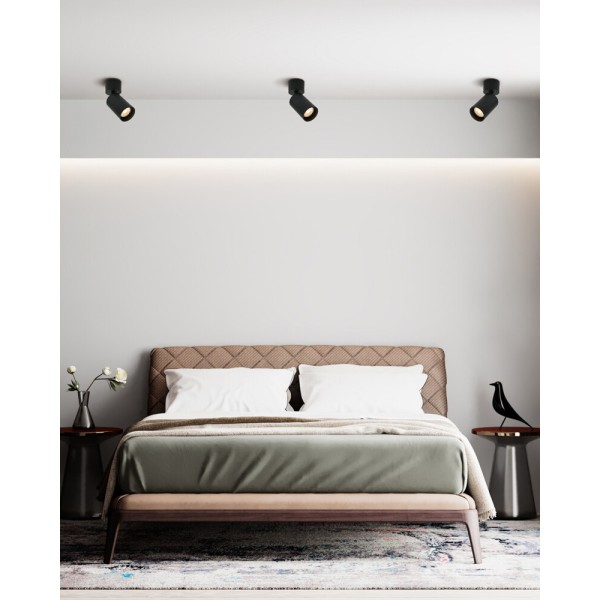 Светильник поворотный, спот Italux SPL-23436-1R-BK Nesto GU10 1x10W IP20 черный - фото №1