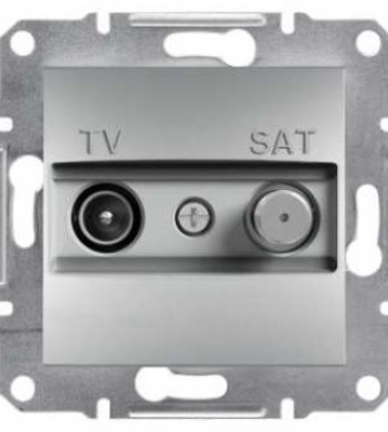 Розетка TV-SAT индивид.1dB без рамки алюминий Asfora, EPH3400461