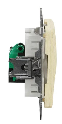 Комп'ютерна розетка Schneider Electric Sedna Design & Elements RJ45 кат. 5е UTP береза SDD180451 - фото №2