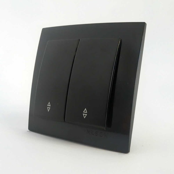 Выключатель Nilson Touran черный 2кл проходной ( 24221009 )