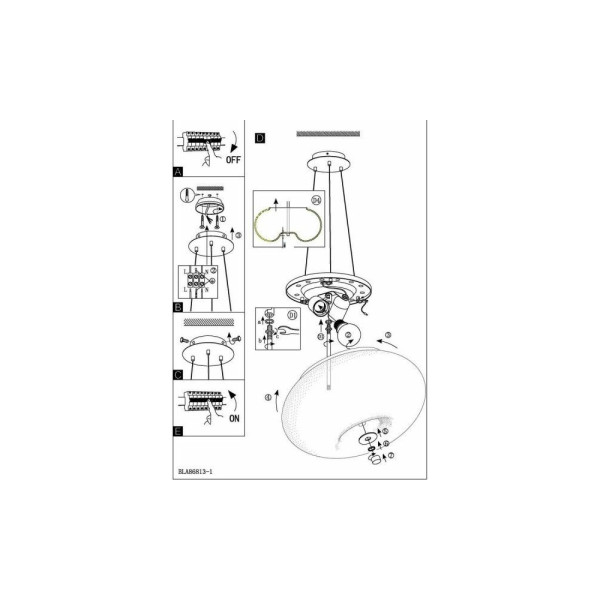Подвесной светильник, люстра Eglo / Егло 86813 Optica - фото №2