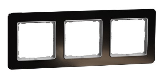 Рамка тройная Schneider Electric Sedna Elements искусственное черное стекло SDD361803