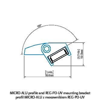 LED-профіль KLUS MICRO-ALU black, 1 метр - фото №6