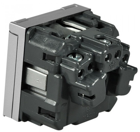Механизм розетки ABB Zenit N2288.1 PL 2М с заземлением и крышкой (серебро) - фото №4