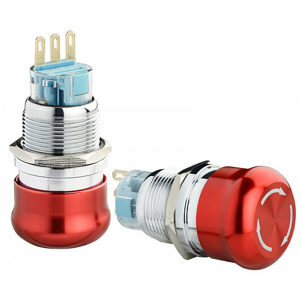 Металева кнопка Аско-Укрем TY 19C-S11/1 1NO+1NC (A0140010215) - фото №1