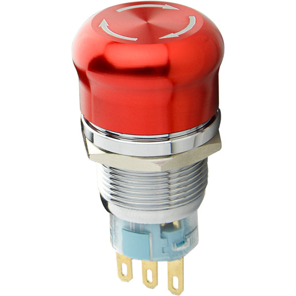 Металева кнопка Аско-Укрем TY 19C-S11/1 1NO+1NC (A0140010215) - фото №2