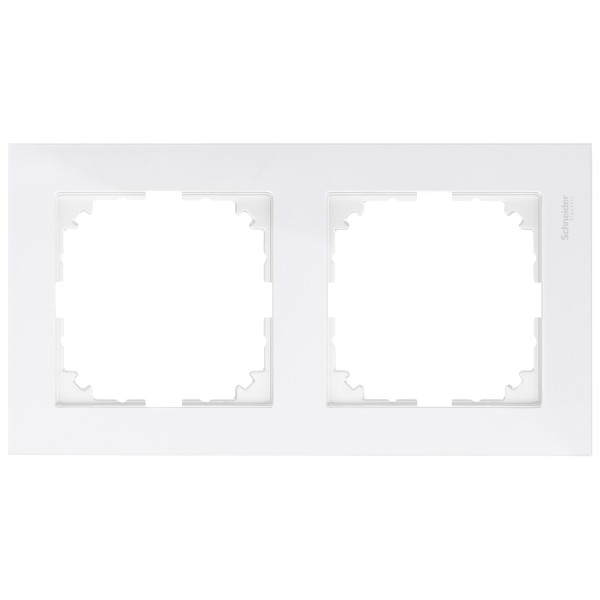Двомісна рамка Schneider Electric M-PURE MTN4020-3619 полярно-біла