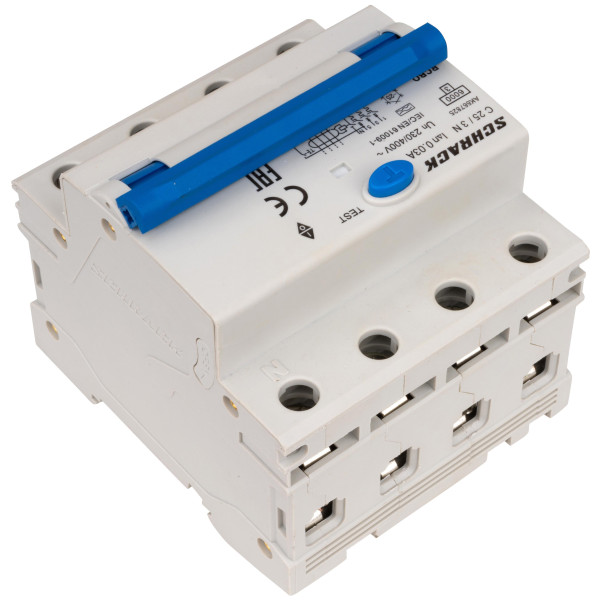 АВДС Schrack AK667825 6кА 25А 30мА 3P+N х-ка C Тип A - фото №5