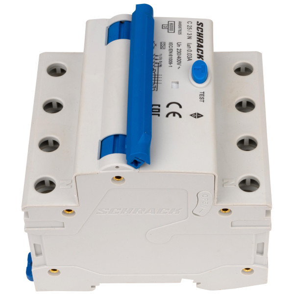 АВДС Schrack AK667825 6кА 25А 30мА 3P+N х-ка C Тип A - фото №6