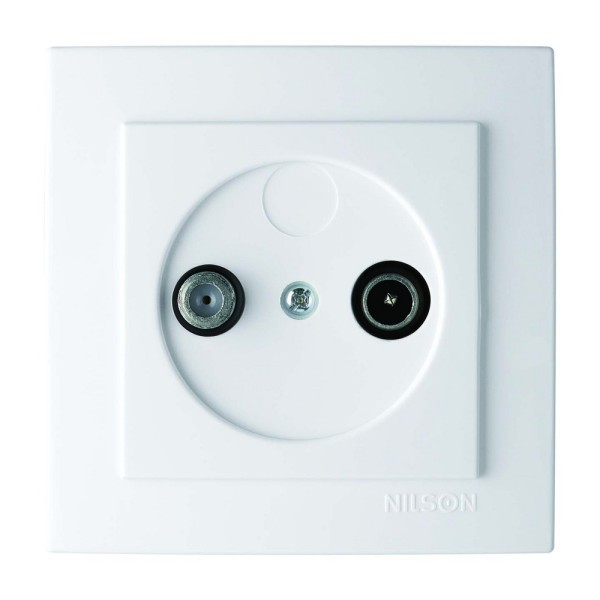 Розетка Nilson Touran біла 1-на TV-SAT ( 24111037 )