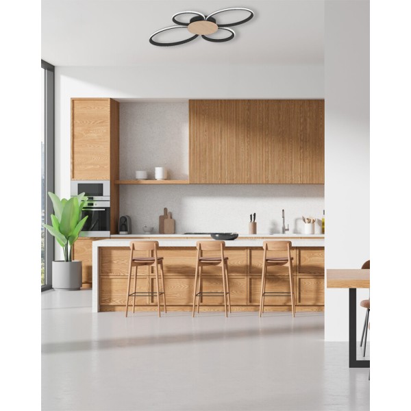 Люстра Goldlux 334350 Sabina LED 1x38W 4000K 5200Lm IP20 черная - фото №1