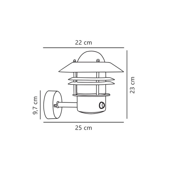 Вуличний світильник з датчиком руху Nordlux 25031003 Blokhus E27 1x60W IP54 чорний - фото №2