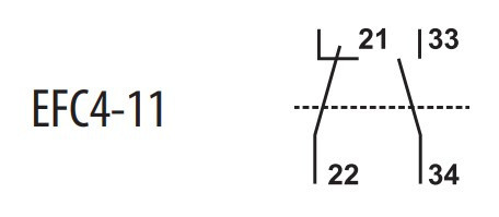 Блок-контакт ETI 004641541 EFC4-11 (1NO+1NC) - фото №1