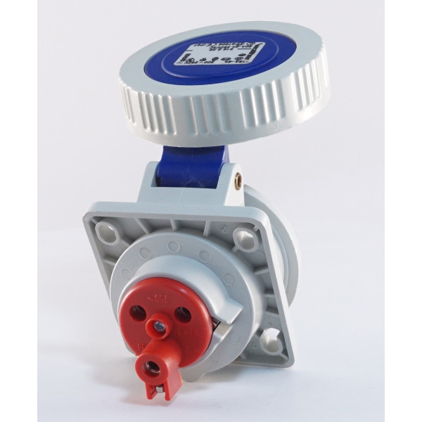 Наклонный силовой разъем WALTHER WL519306 (2P+PE) 16А 230V IP67 - фото №2