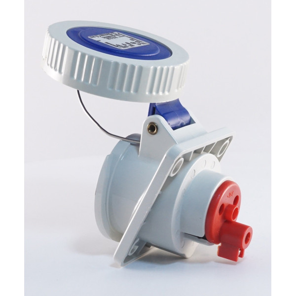 Наклонный силовой разъем WALTHER WL519306 (2P+PE) 16А 230V IP67 - фото №3