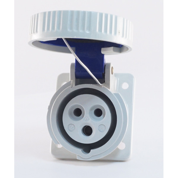 Наклонный силовой разъем WALTHER WL519306 (2P+PE) 16А 230V IP67 - фото №4